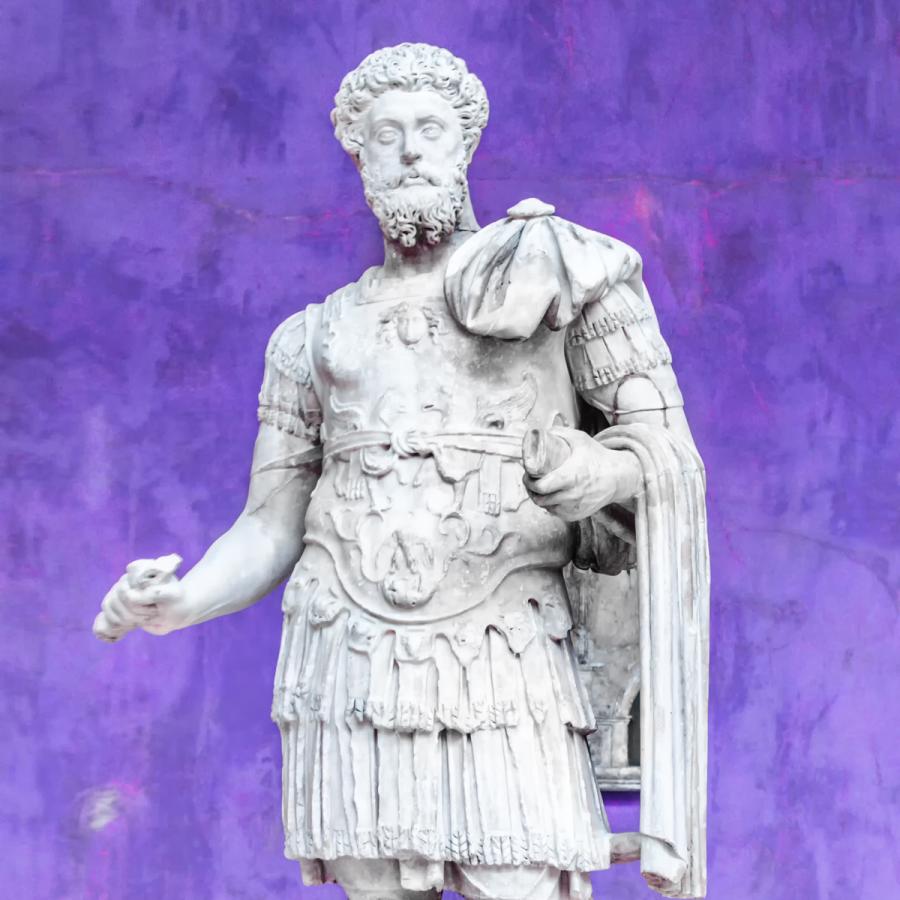 Statue of Roman emperor and stoic philospher, Marcus Aurelius