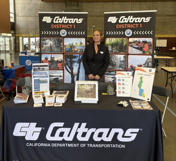 Caltrans booth during a fair