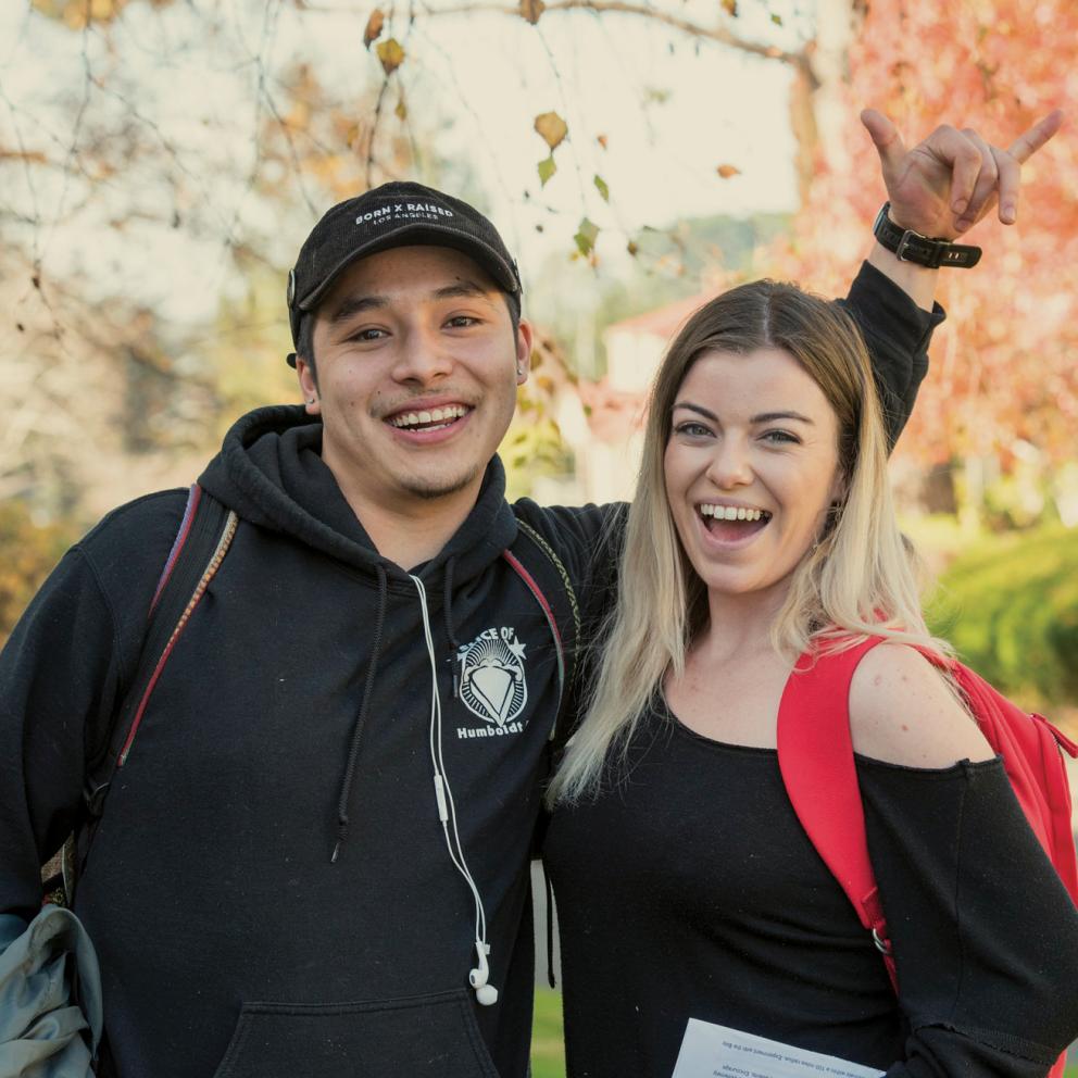 Happy fall students