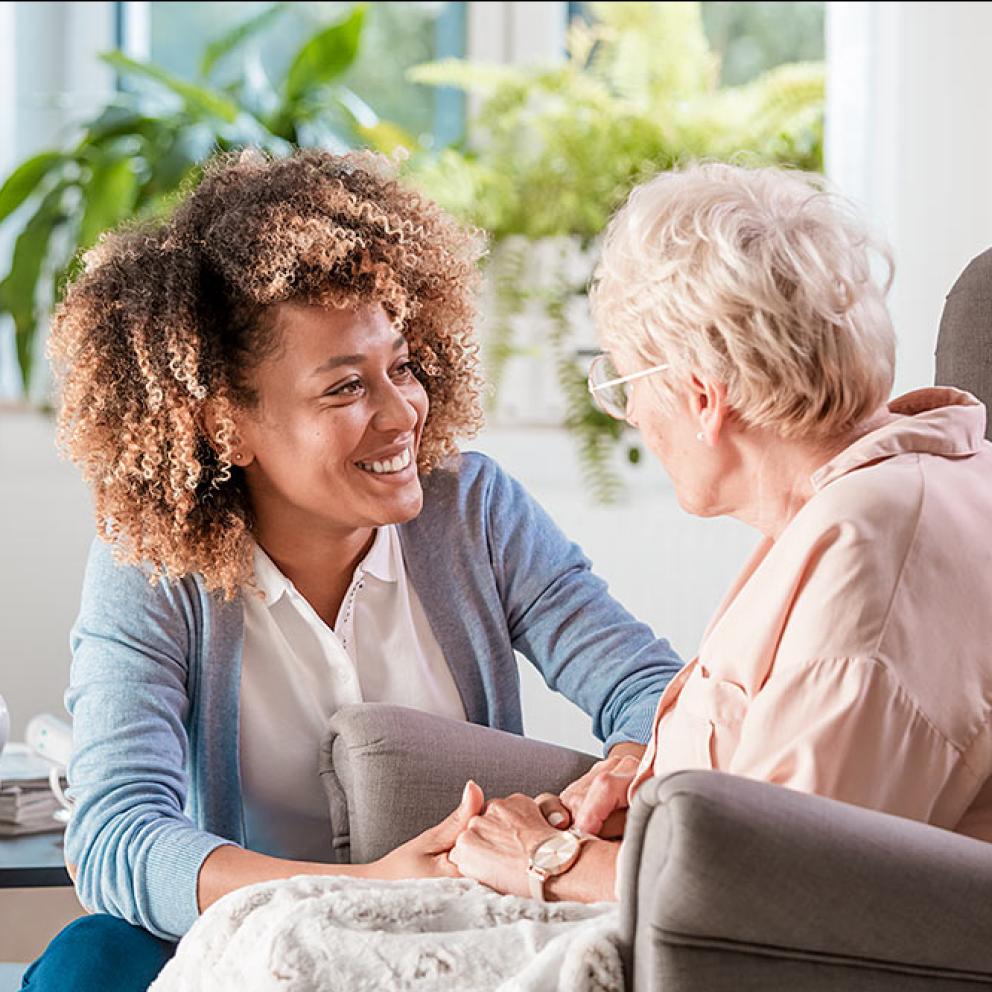 Nurse with patient