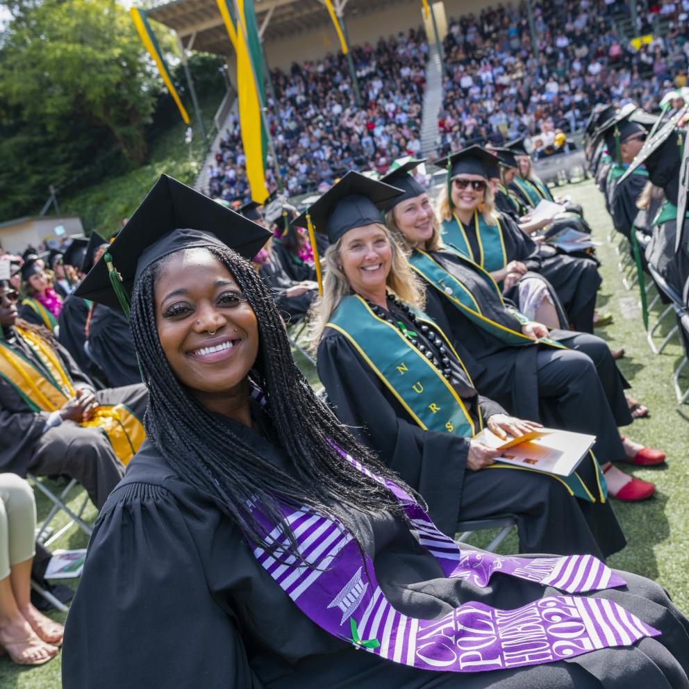 black woman at graduation