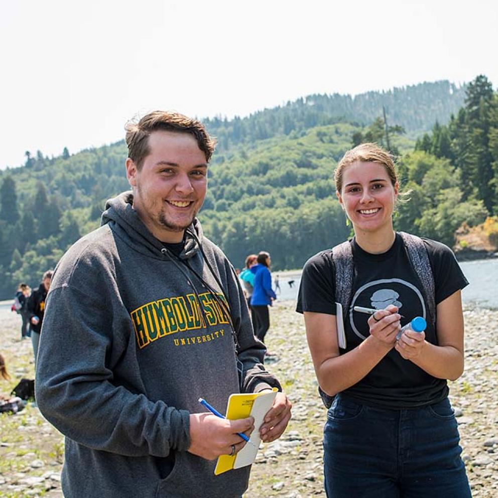 Klamath Connection students at river