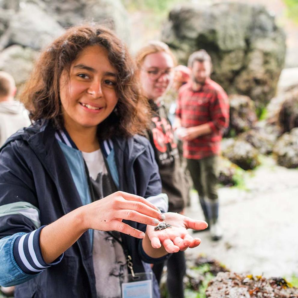 PBLC student at ocean
