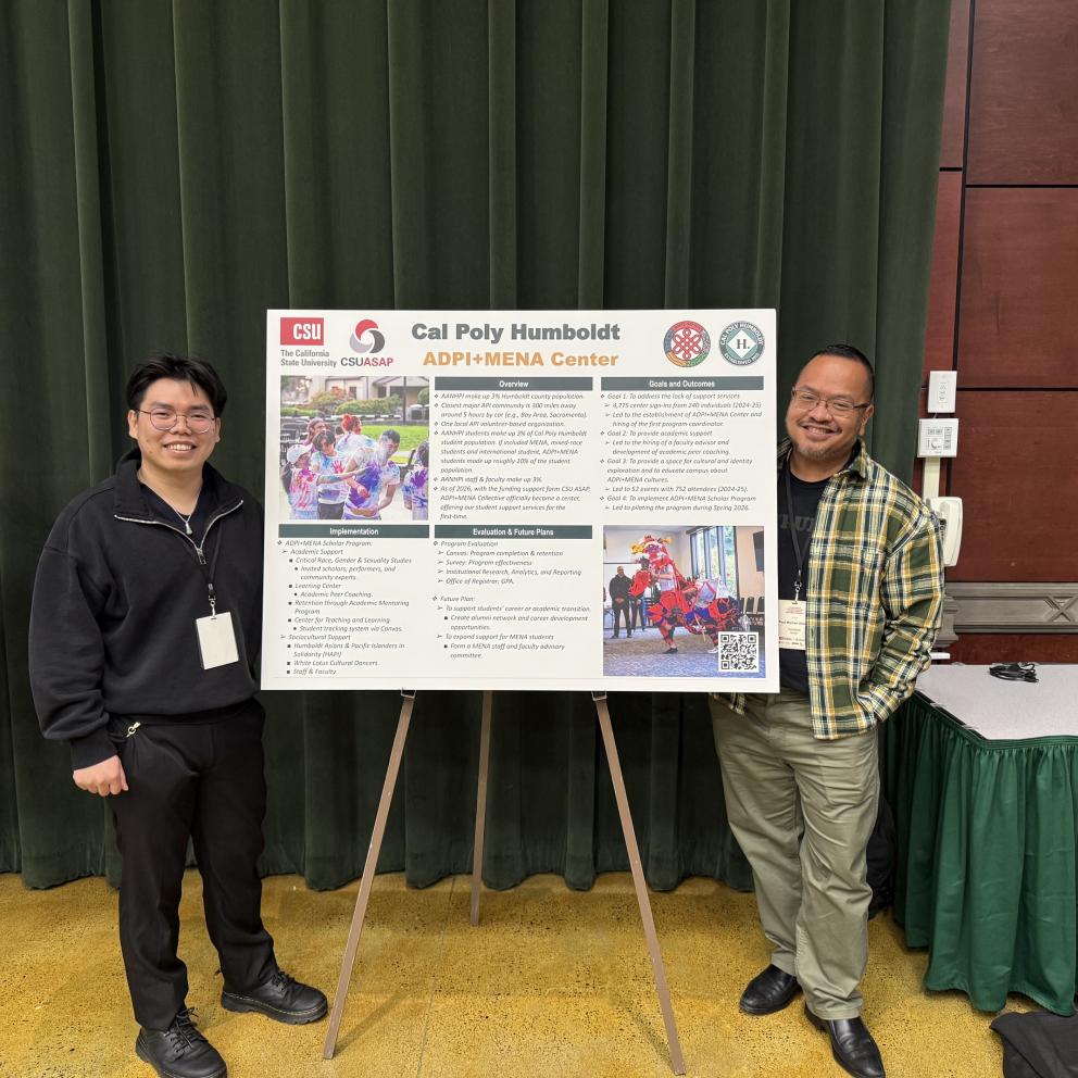 Coordinator (left) and faculty advisor at CSU ASAP Summit