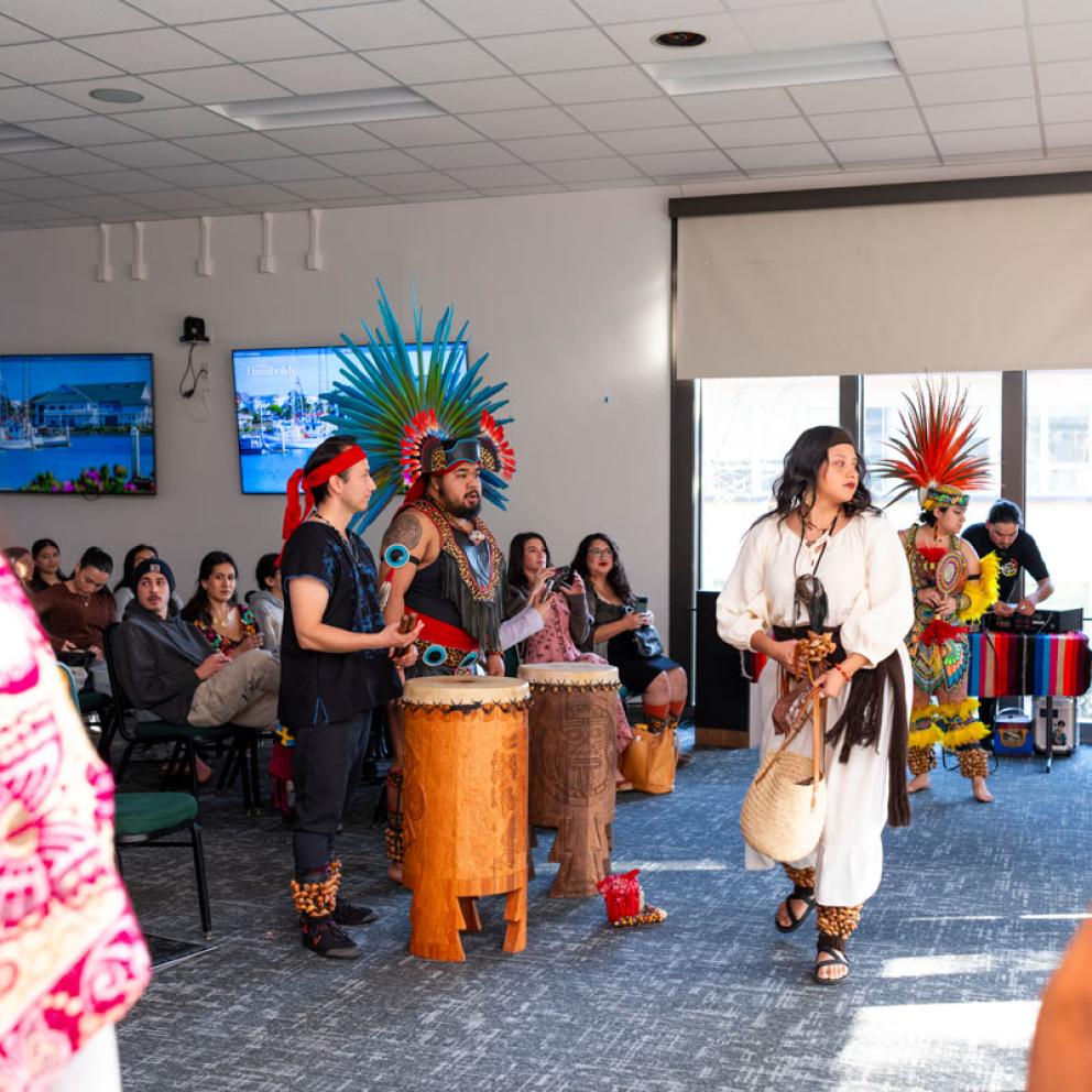 Native American dance with drums