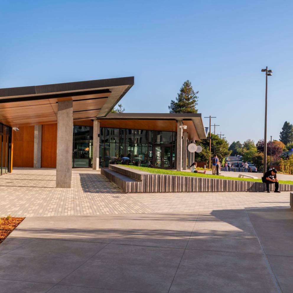 courtyard of student residence hall
