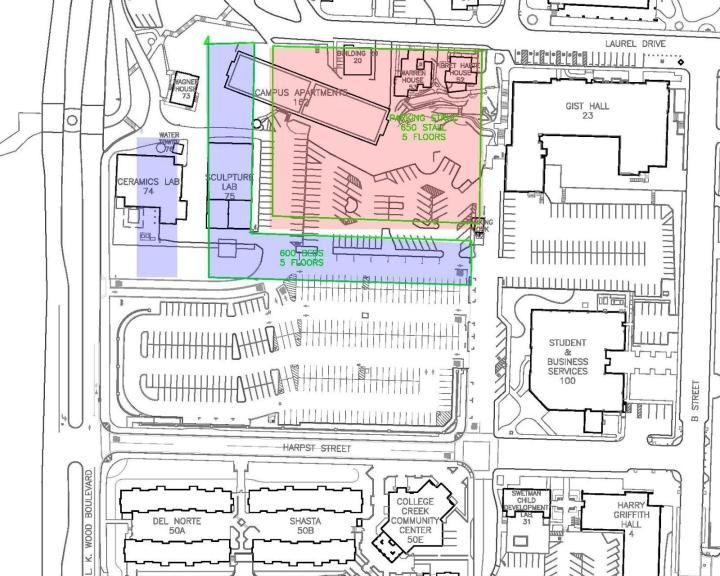 outline drawing of the new campus apartment student housing