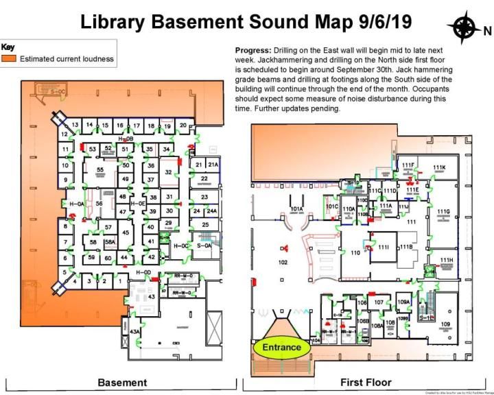 Library basement sound map