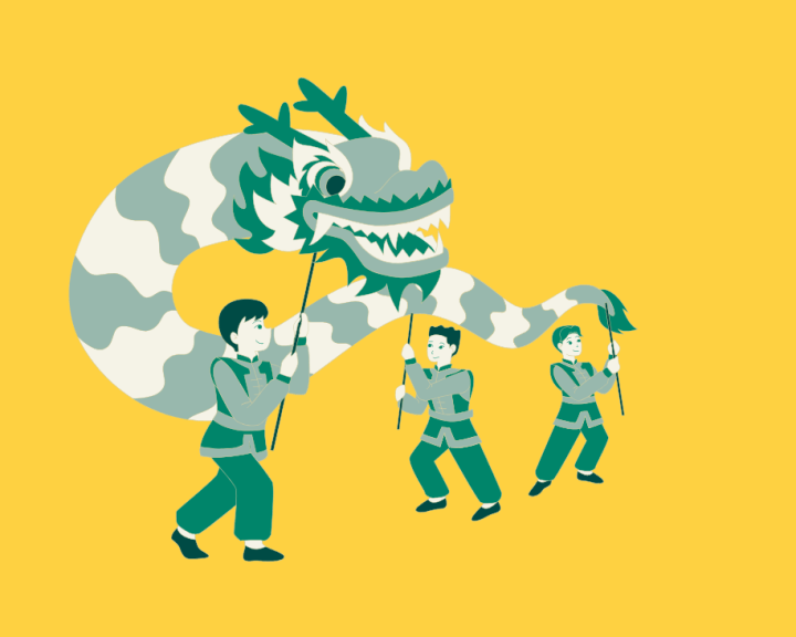 Lunar new year celebration graphic