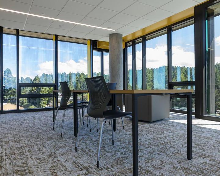 study lounge with windows