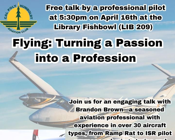 Flying for 'Turning a passion into a profession' with QR code. 