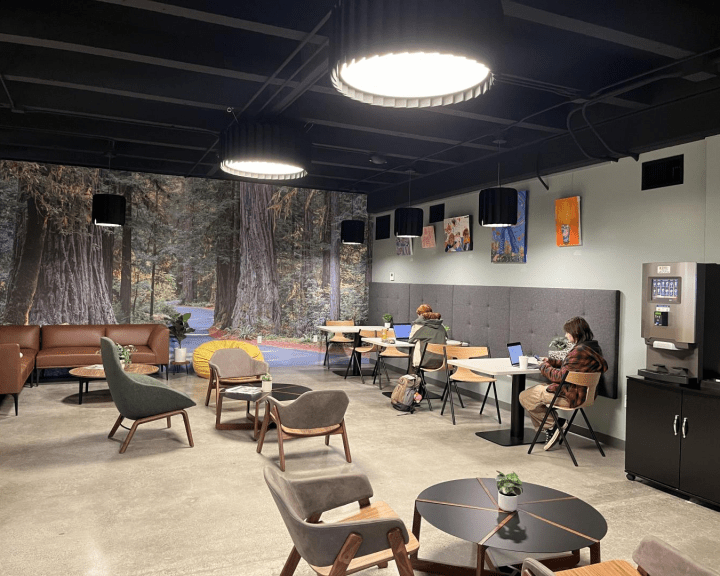 lounge with coffee and seating
