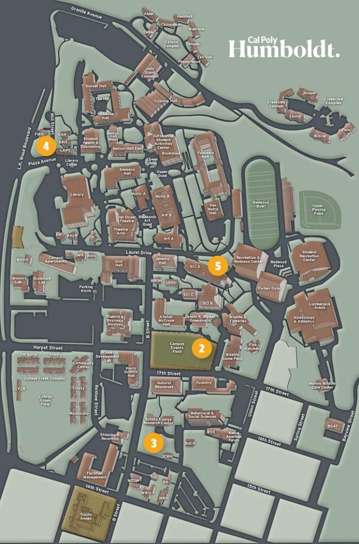 Campus Map with infrastructure projects