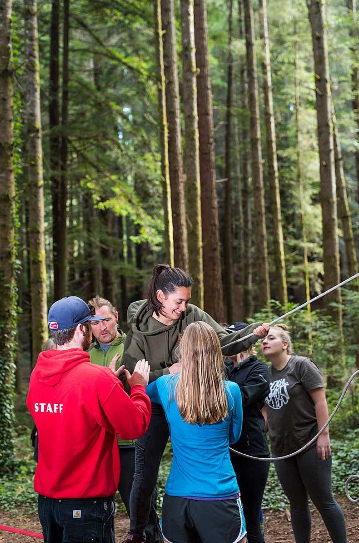 Global Humboldt Student at Ropes Course