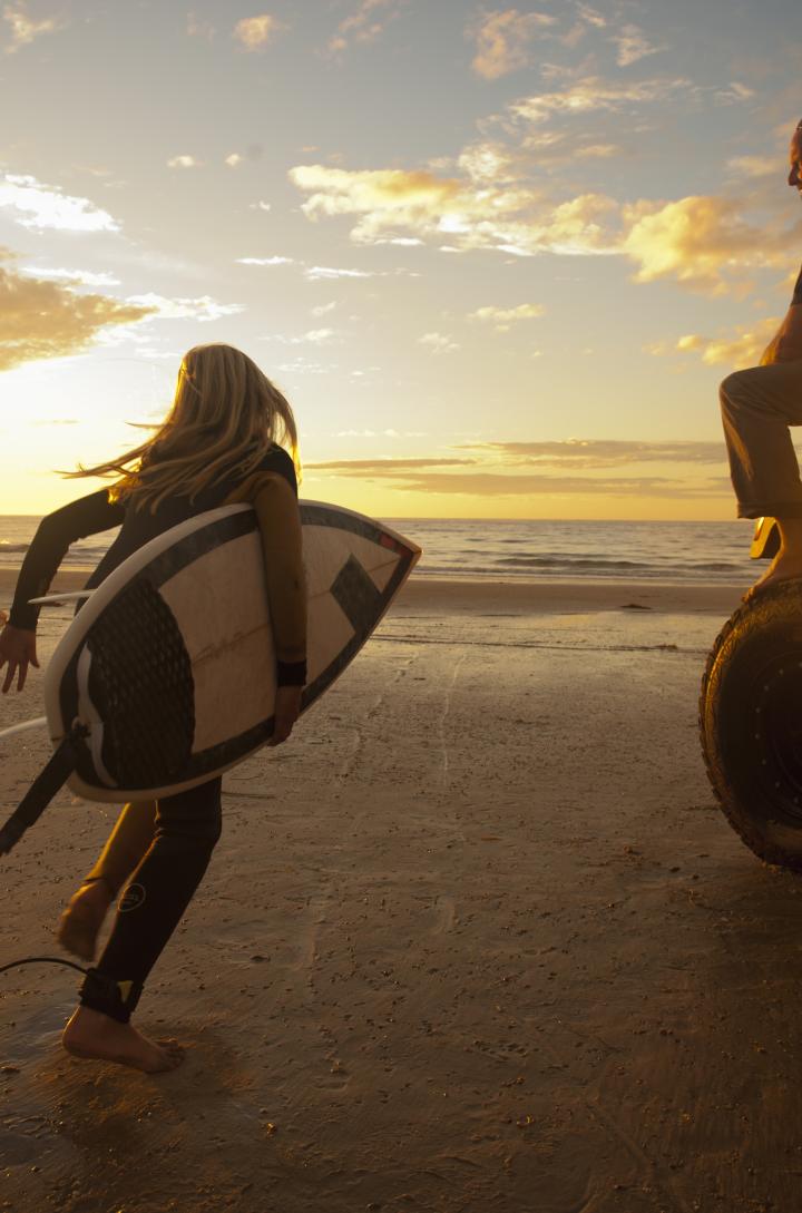 Kids surfing