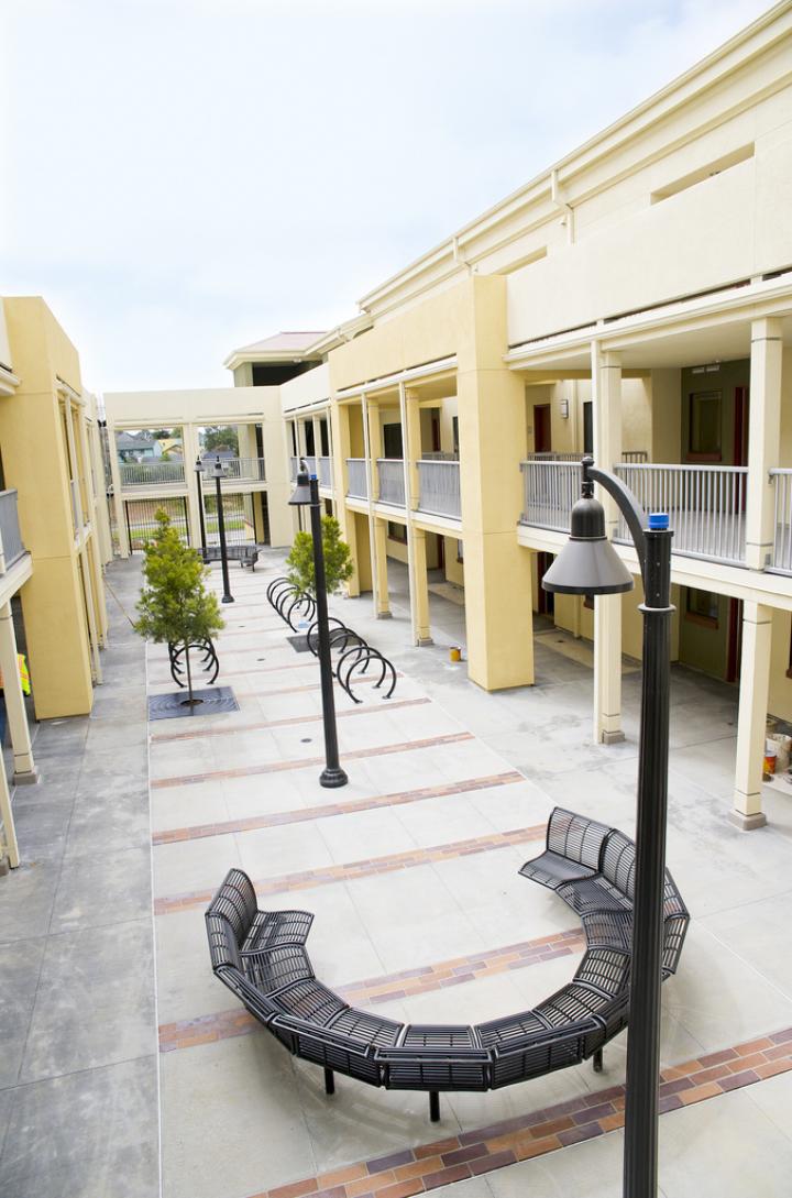 courtyard of student residence hall