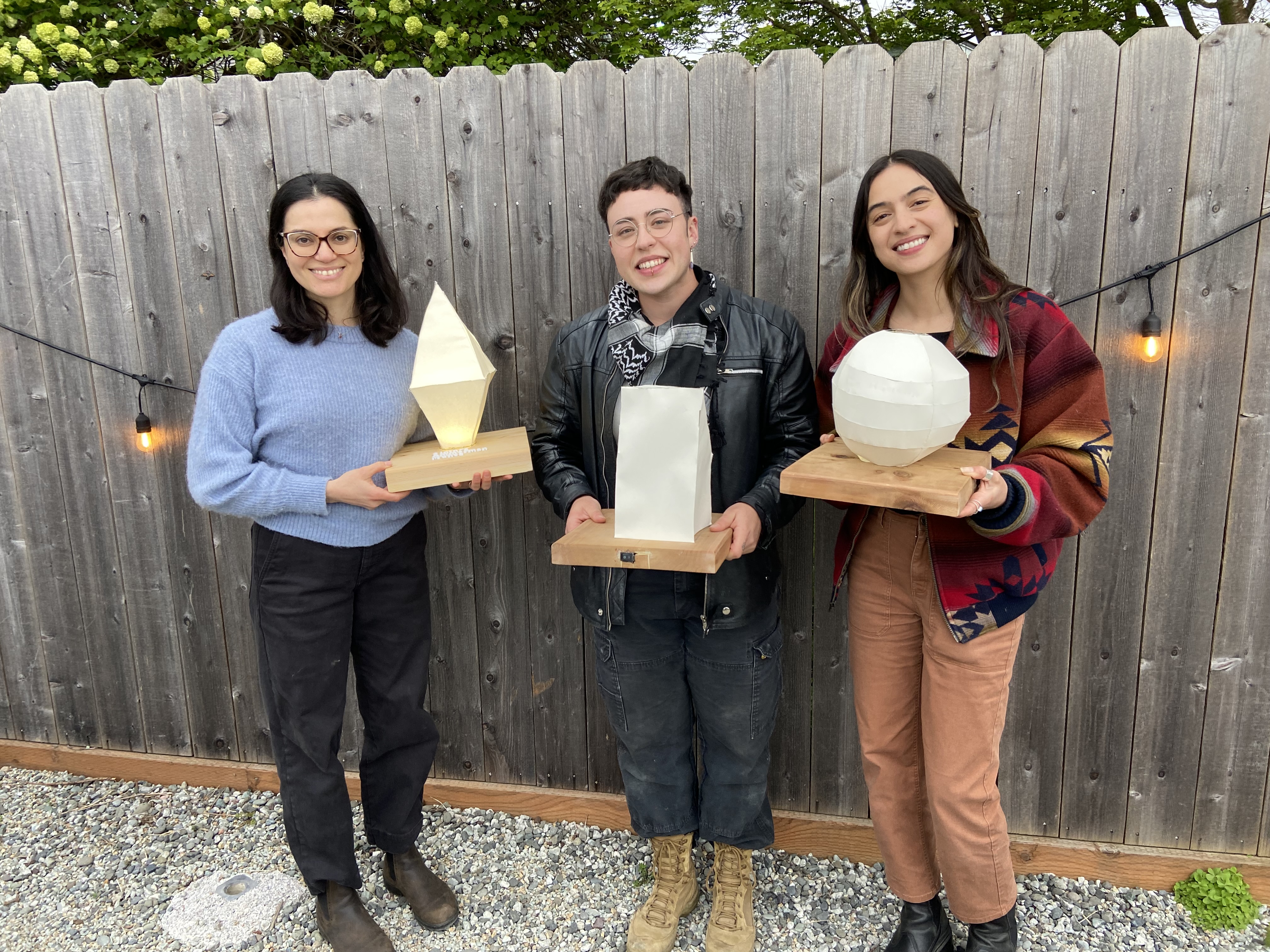 picture of the 2025 Sustainability Champion Award winners: Dr. Cinthya Ammerman Muñoz, Karley Rojas and Ash Hansen