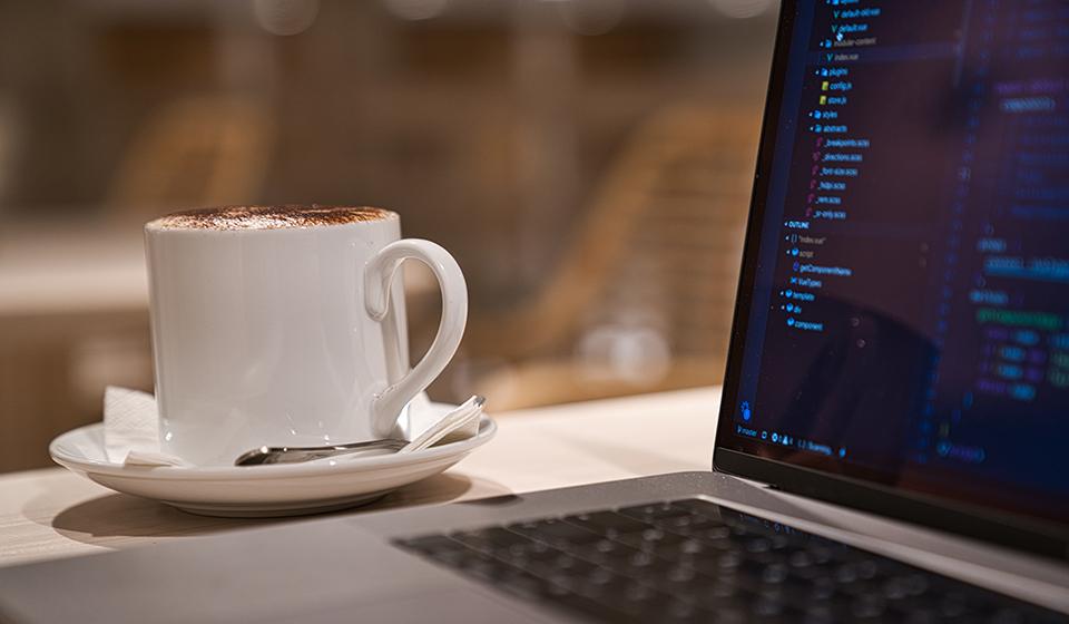 coffee and laptop