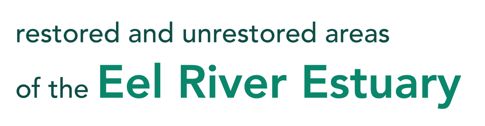 restored and unrestored areas of the Eel River Estuary