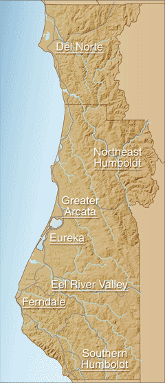 Clickable map of Humboldt and Del Norte counties