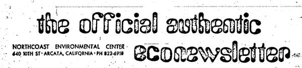 Masthead for the Econews newspaper Masthead for the Econews newspaper
