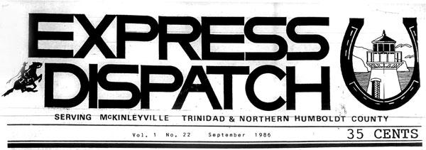 Masthead for the Express Dispatch newspaper Masthead for the Express Dispatch newspaper