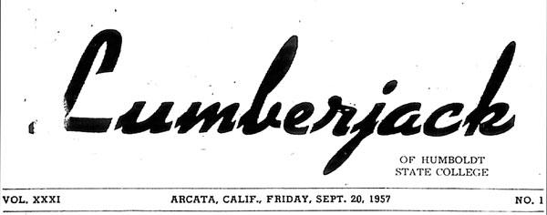 Masthead for the Lumberjack newspaper Masthead for the Lumberjack newspaper