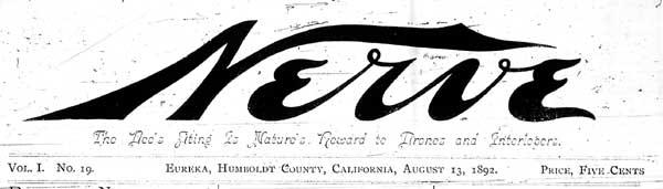 Masthead for the Nerve newspaper Masthead for the Nerve newspaper
