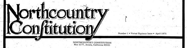 Masthead for the Northcountry Constitution newspaper