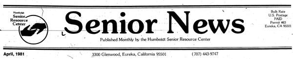 Masthead for the Senior News newspaper