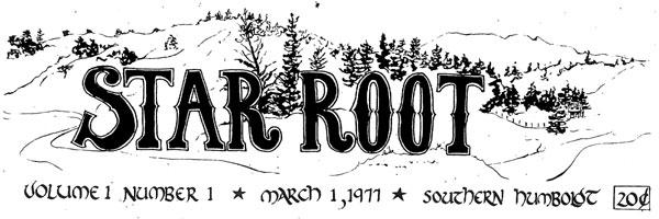 Masthead for the Star Root newspaper Masthead for the Star Root newspaper
