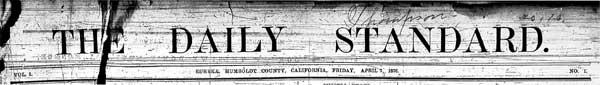 Masthead for the Daily Standard newspaper Masthead for the Daily Standard newspaper