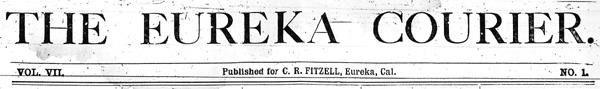 Masthead for the Eureka Courier newspaper Masthead for the Eureka Courier newspaper