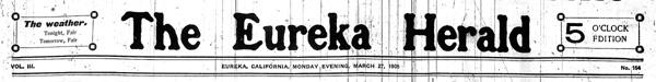 Masthead for the Eureka Herald newspaper Masthead for the Eureka Herald newspaper