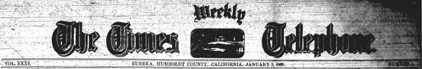 Masthead for the Times Weekly Telephone newspaper