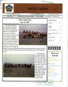 Cover of the Wiyot News